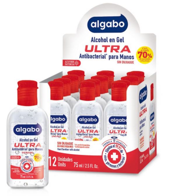 ALGABO ALCOHOL GEL X 75 ML (12)