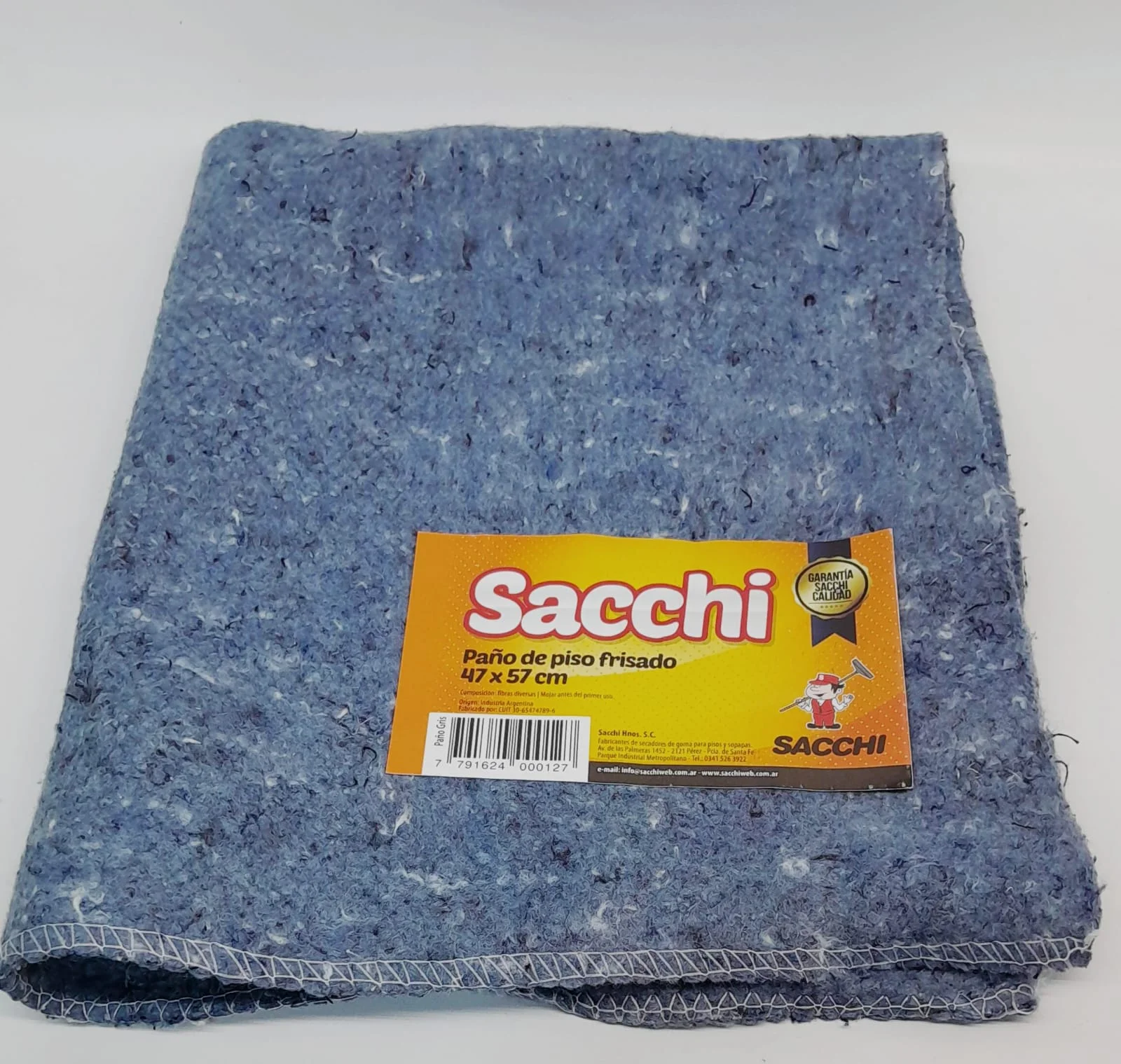 SACCHI PAÑO GRIS DE PISO FRISADO 47X57 CM