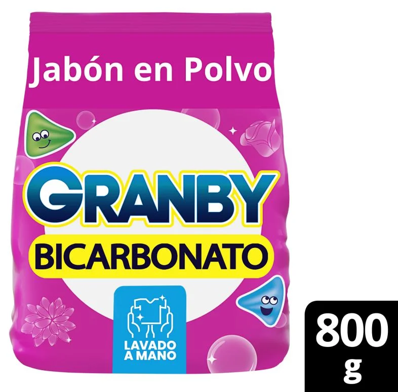 GRANBY J.POLVO REGULAR ROSAS C/BICARBONATO X 800 G.