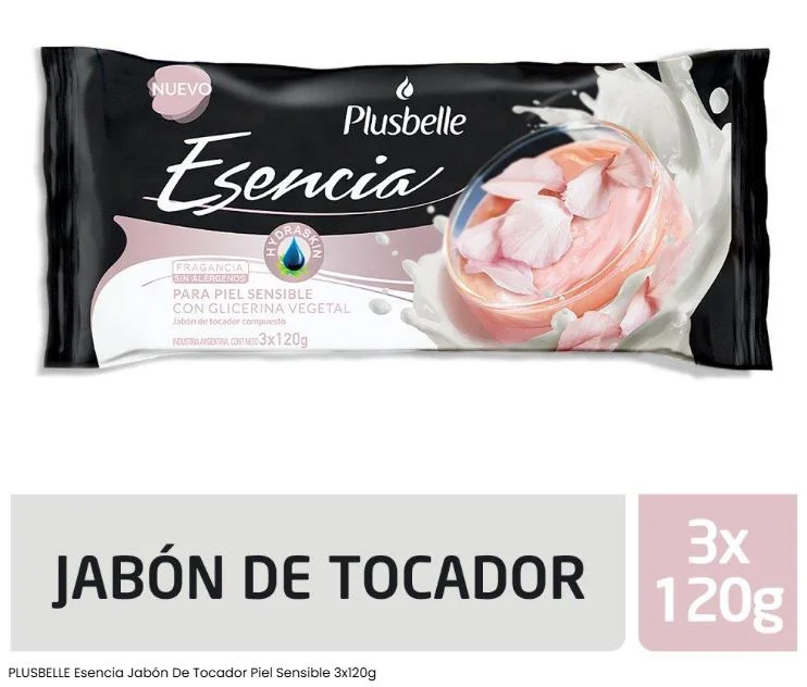 PLUSBELLE ESENCIA JAB.SENSIBLE 3 U.X 120 G. (27)